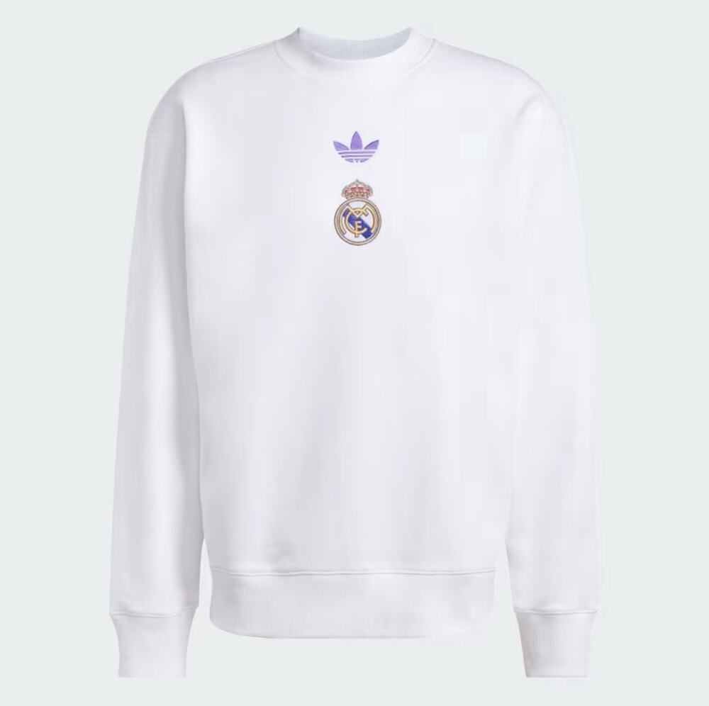 Adidas Real Madrid LFSTLR Crew Pullover Sweatshirt Men Size Medium KC7789 NWT